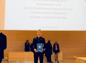 Laureat Konkursu z odebranym zaświadczeniem.