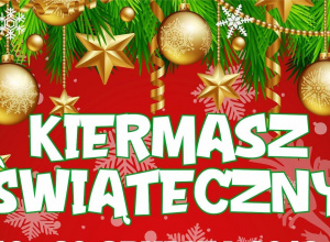 Plakat z napisem Kiermasz Świąteczny