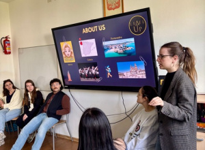 Studenci z wymiany podczas zajęć w naszej szkole.