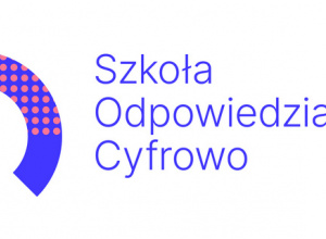 Logo akcji z napisem: Szkoła Odpowiedzialna Cyfrowo.