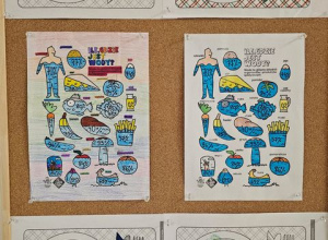 Prace uczniów na temat zdrowego żywienia.