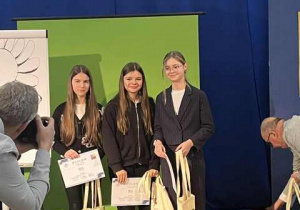 Nagrodzona drużyna z naszej szkoły.