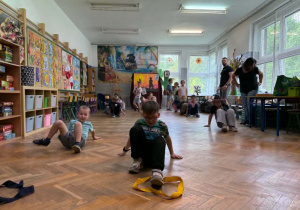 Sztafeta uczniów z 1a.